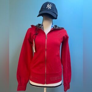 Women's Red Zip-Up Hoodie